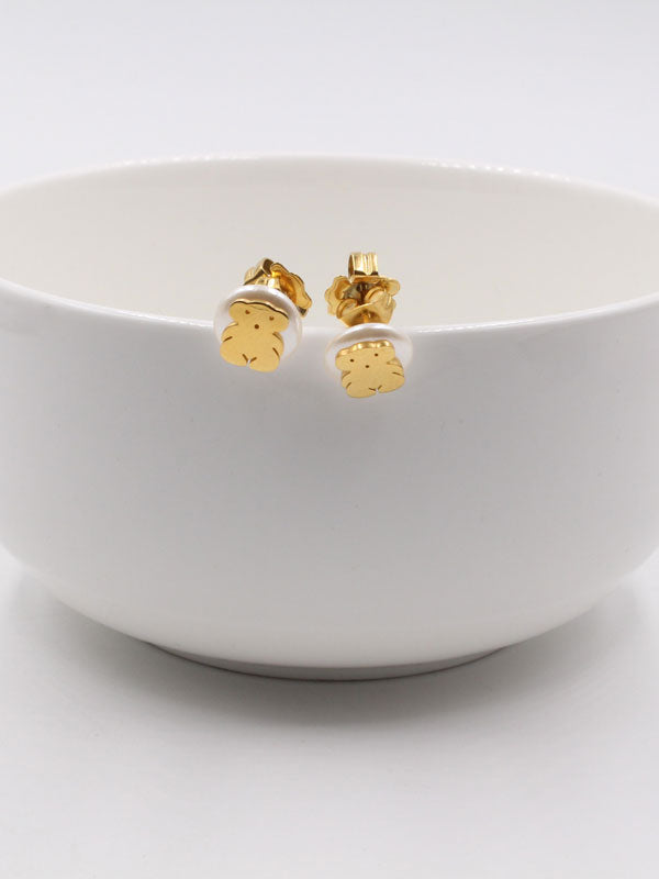 حلق توس قولد اند بيرل حلق دبدوب ذهبي