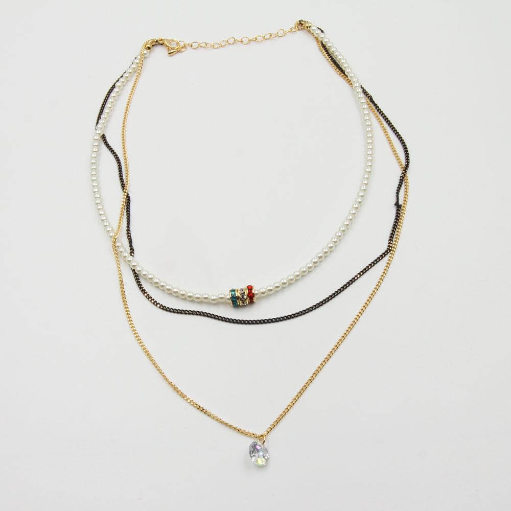 سلسال ادوار لولو سلسال متوفر 2 لون ملون ذهبي