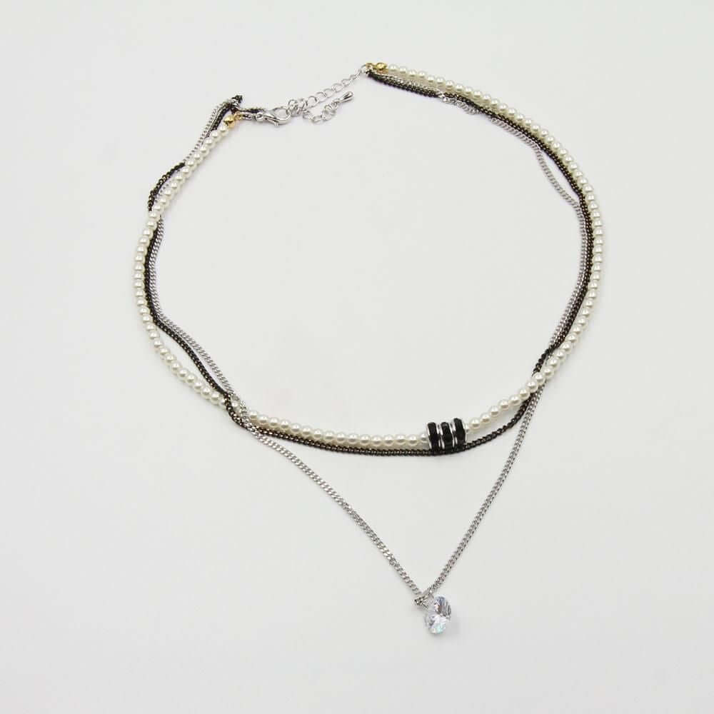 سلسال ادوار لولو سلسال متوفر 2 لون اسود فضي