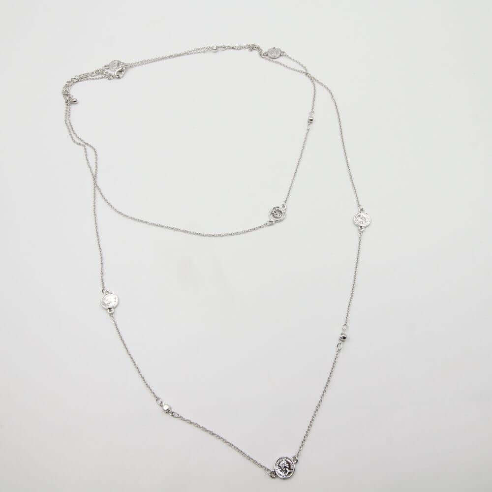 سلسال جنيهات طويل سلسال متوفر 2 لون فضي