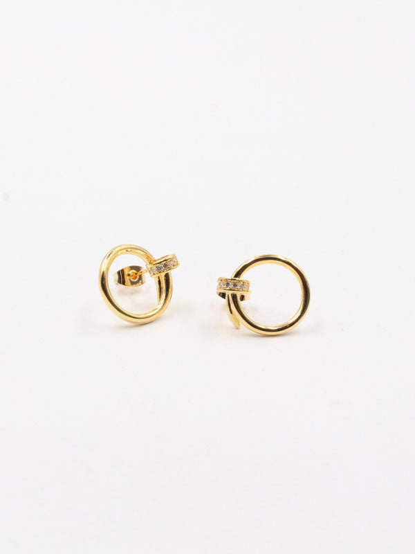 حلق كارتير مسمار مدور زركون حلق CARTIER