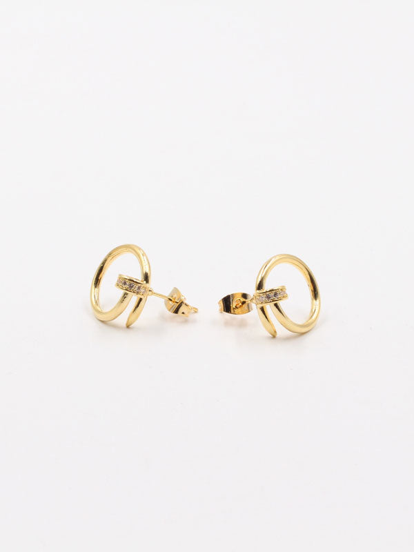 حلق كارتير مسمار مدور زركون حلق CARTIER