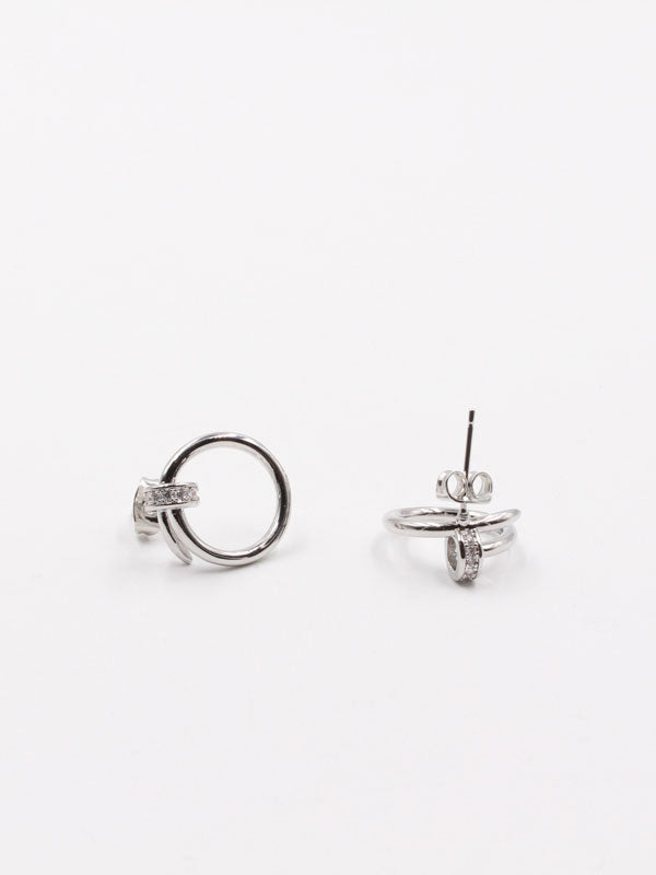 حلق كارتير مسمار مدور زركون حلق CARTIER