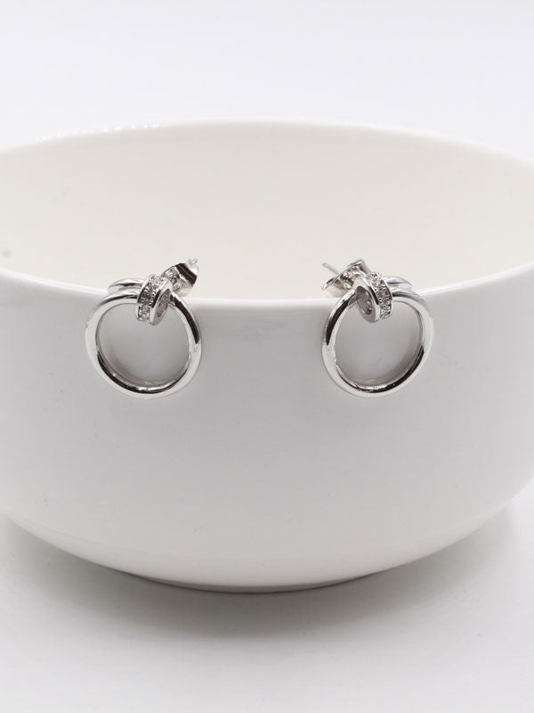 حلق كارتير مسمار مدور زركون حلق CARTIER