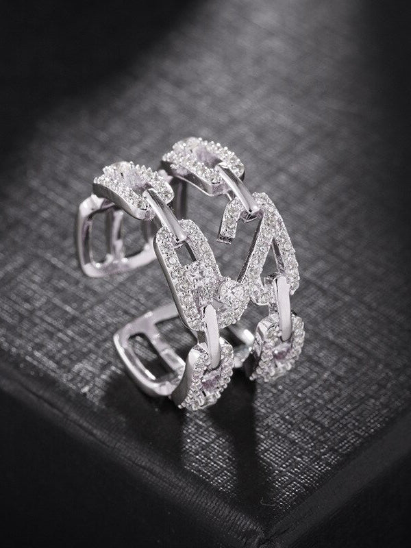 خاتم ميسيكا زركون دبل لاينز خواتم messika فضي