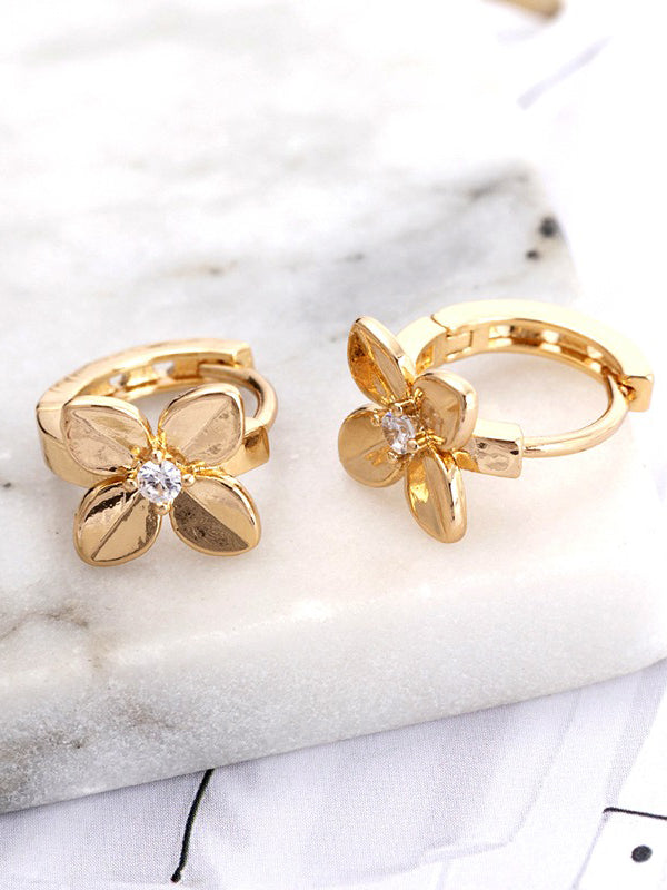 حلق فان كليف صغير كبس حلق van cleef ذهبي