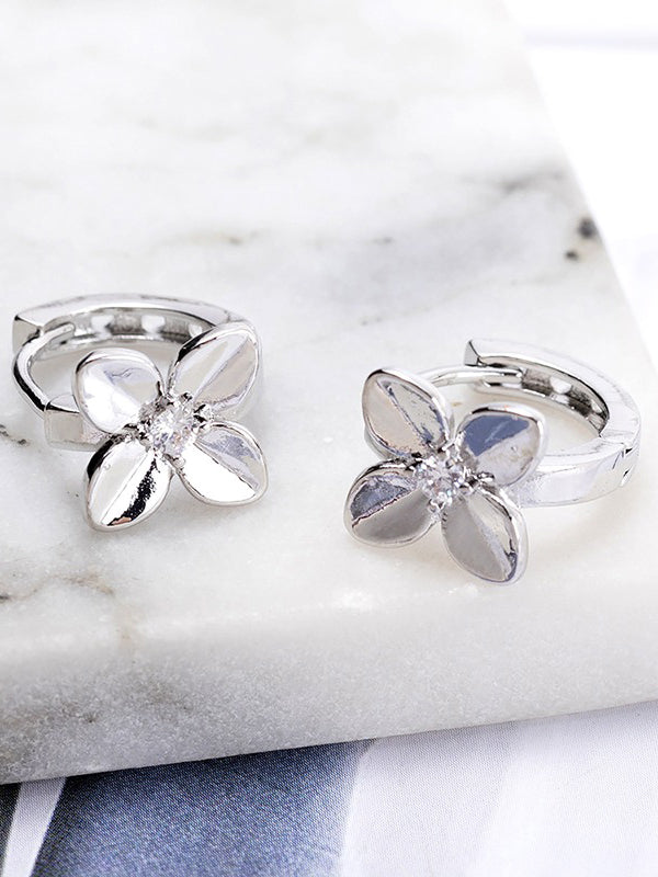 حلق فان كليف صغير كبس حلق van cleef فضي