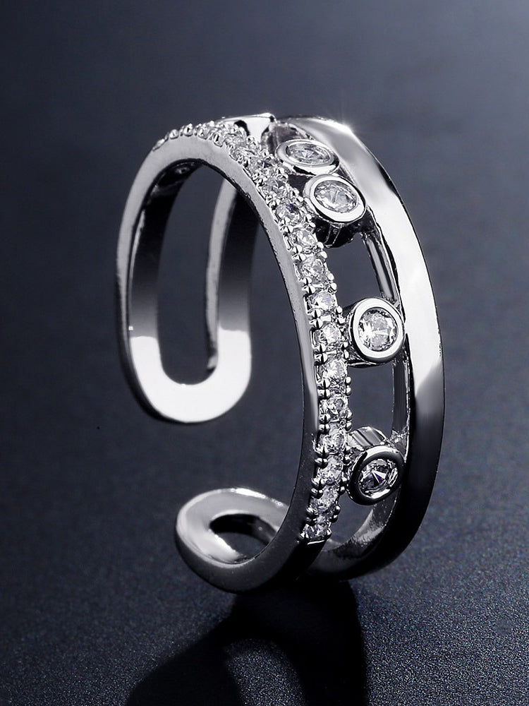 خاتم ميسيكا زركون فري سايز خواتم messika فضي