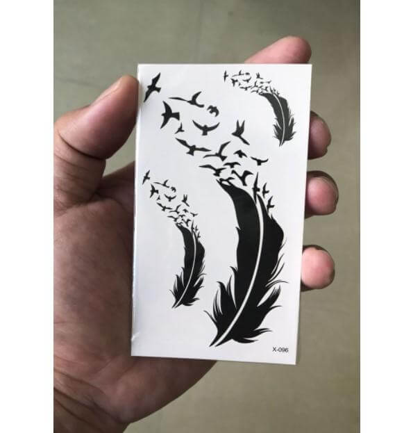 تاتو ريشة اسود تاتوو متوفر 1 لون