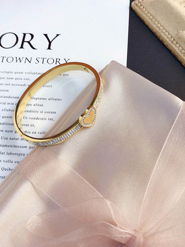 اسوارة تيفاني هارت كريستال لوقو اسواره tiffany ذهبي