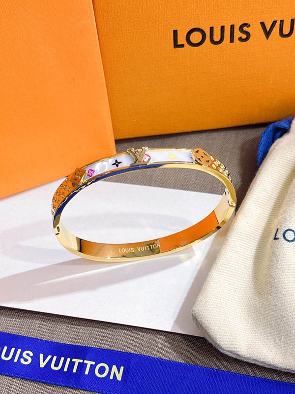 اسوارة لويس فيتون ابيض ذهبي اسواره louis vuitton