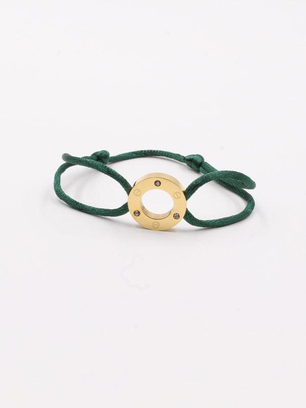 Cartier cubic zirconia bracelet - أسوارة كارتير خيط زركون اسواره Jewel أخضر ذهبي