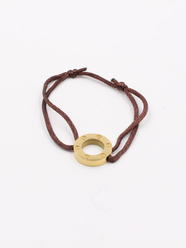 Cartier thread bracelet - أسوارة كارتير خيط اسواره Jewel بني ذهبي