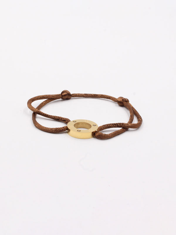 Cartier cubic zirconia bracelet - أسوارة كارتير خيط زركون اسواره Jewel بني ذهبي
