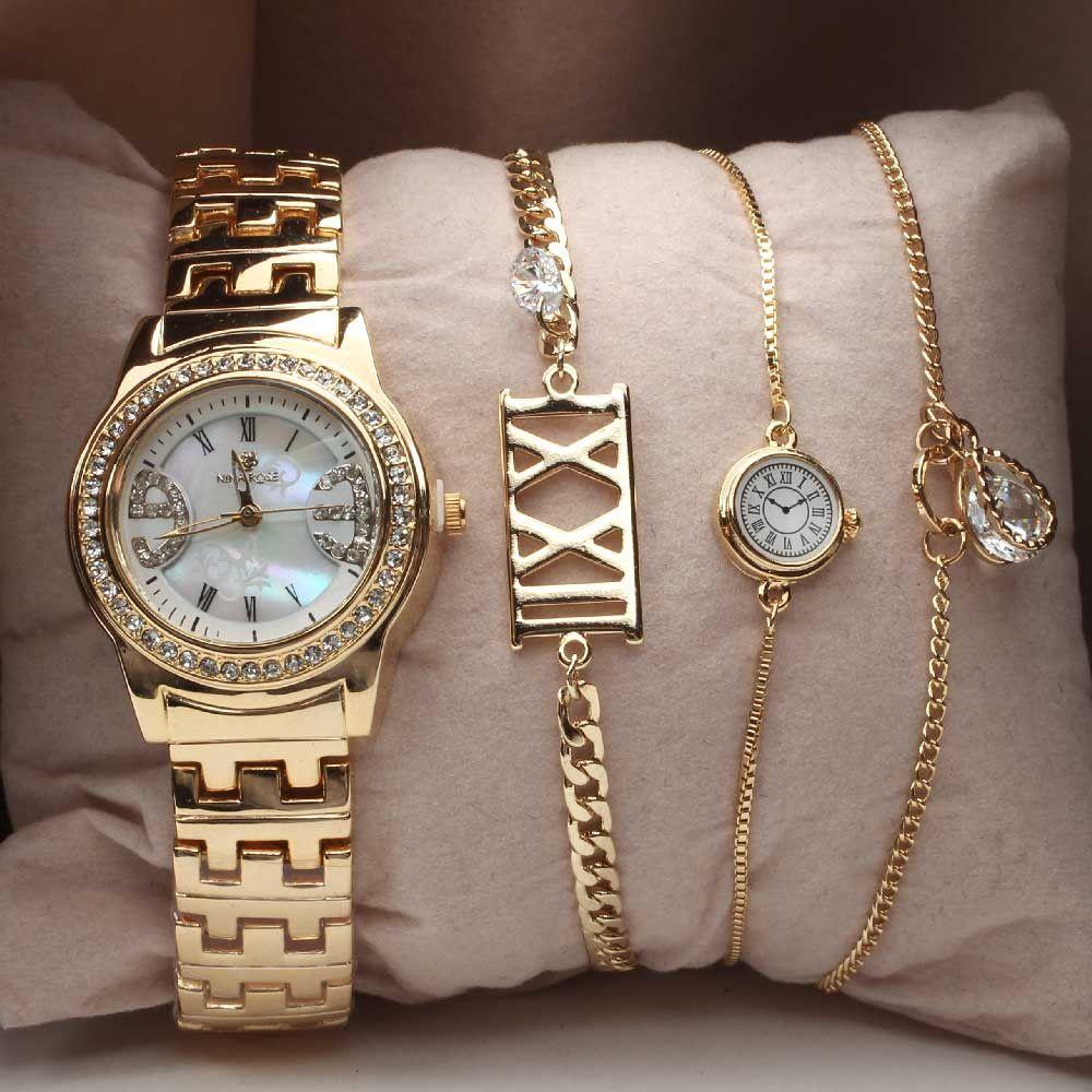 طقم ساعه واساور ناعمه اطقم ساعات متوفر 1 لون