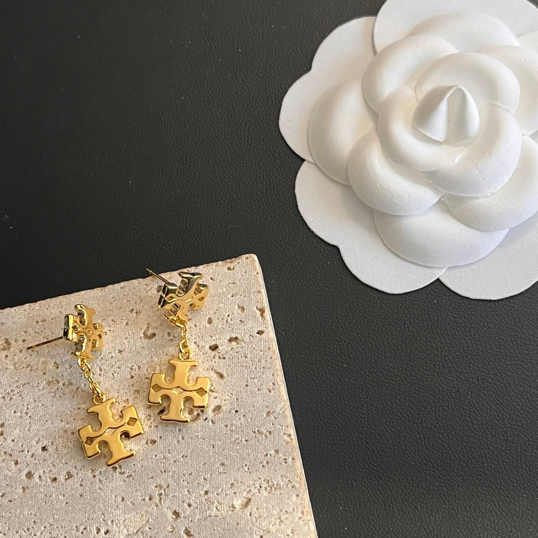 حلق توري بورش دبل لوقو حلق tory burch