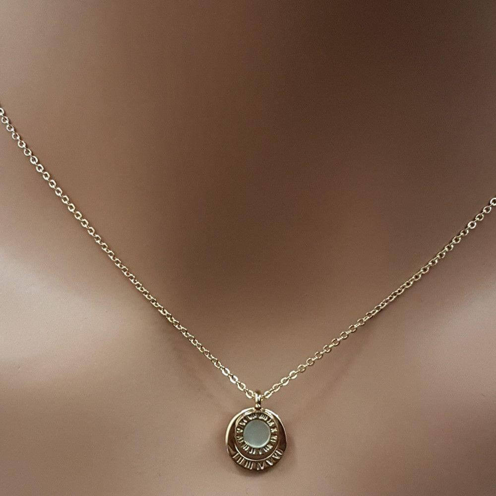 سلسال مدور ناعم بحجر صدفي سلسال متوفر 2 لون