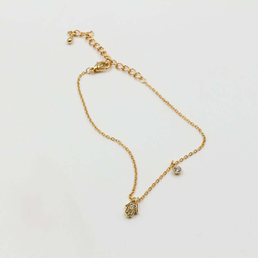 اسواره كف ناعم بفص زركون اسواره متوفر 2 لون ذهبي