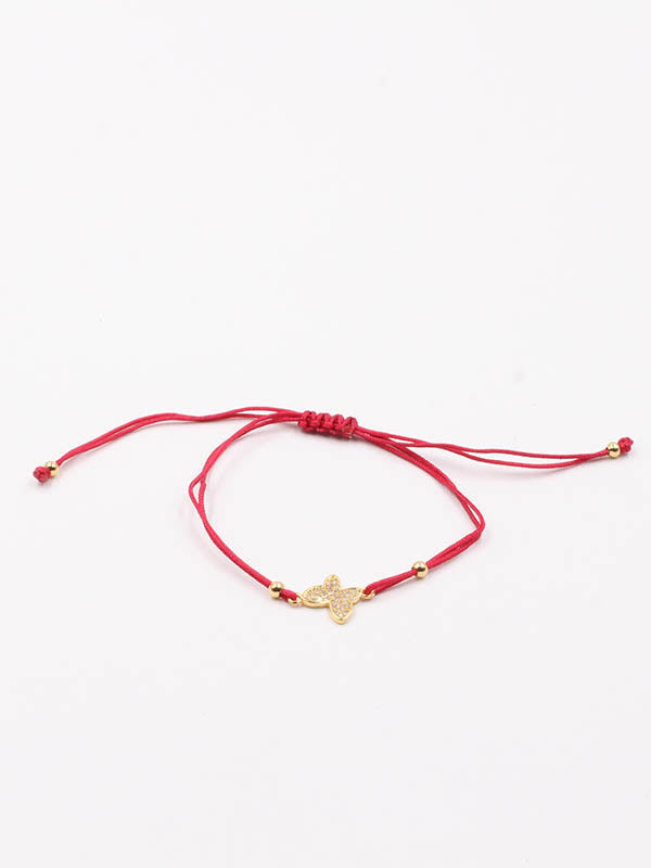 سوار فراشة زركون خيط اسواره موقع جويل احمر ذهبي