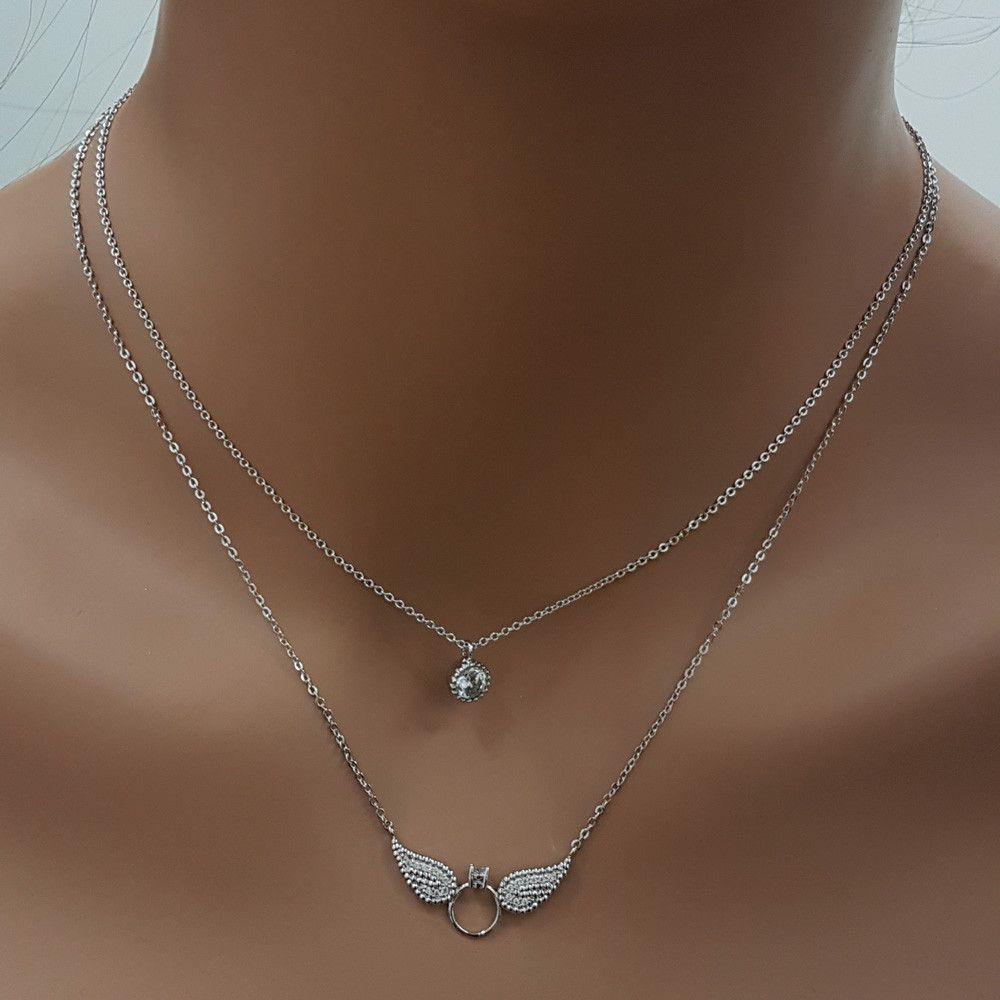 سلسال تيفاني وسلسال فص كريستال سلسال tiffany