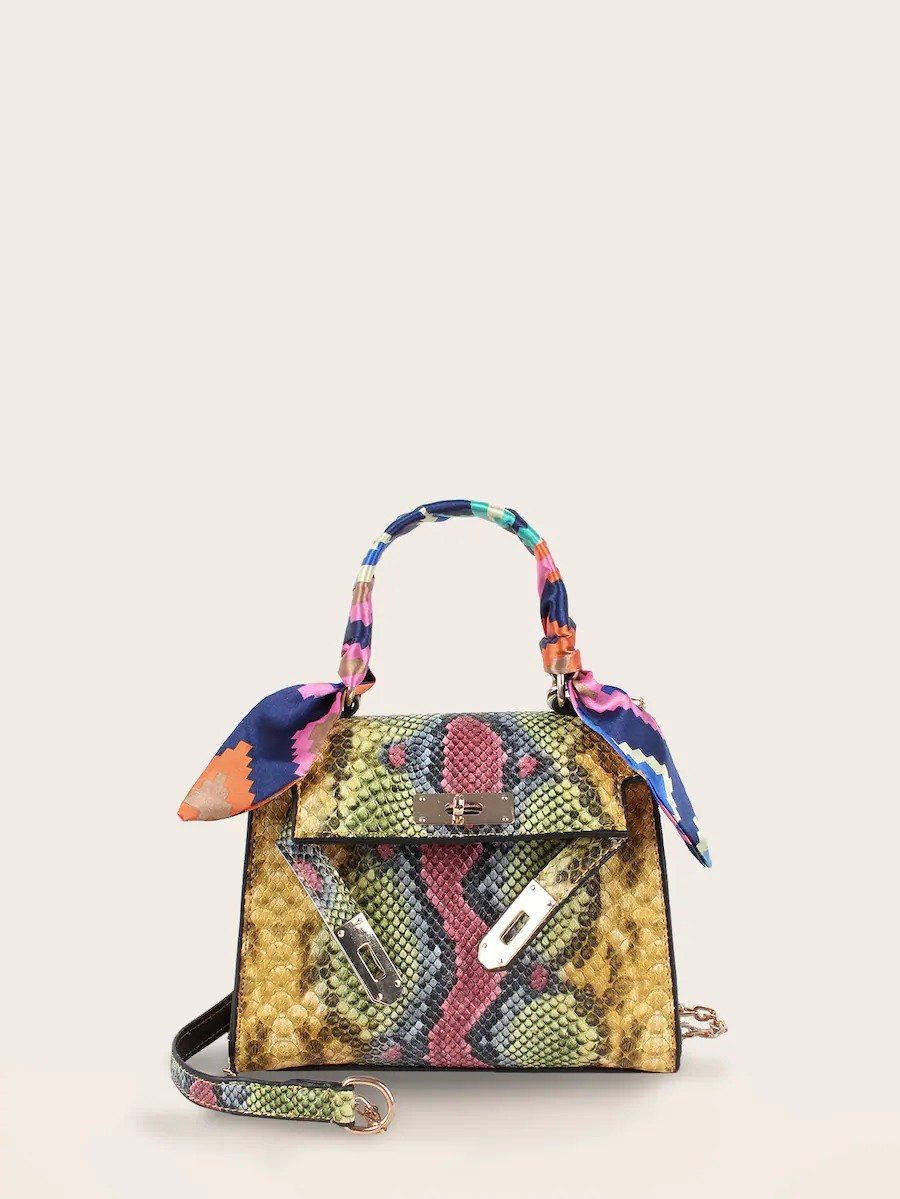 شنطة جلد تمساح ملون شنط وحقائب شنط اصفر