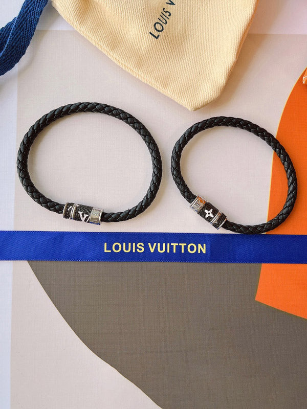 اسواره لويس فيتون كبلز جلد اسود اسواره louis vuitton