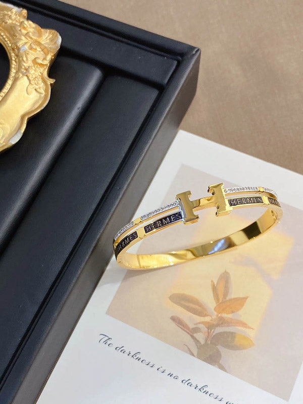 اسوارة هرمز كريستال لوقو اسواره HERMES ذهبي