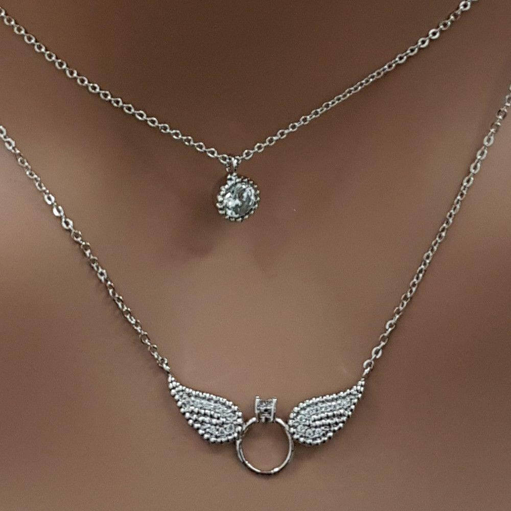 سلسال تيفاني وسلسال فص كريستال سلسال tiffany