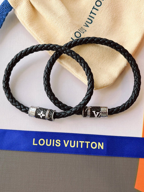 اسواره لويس فيتون كبلز جلد اسود اسواره louis vuitton