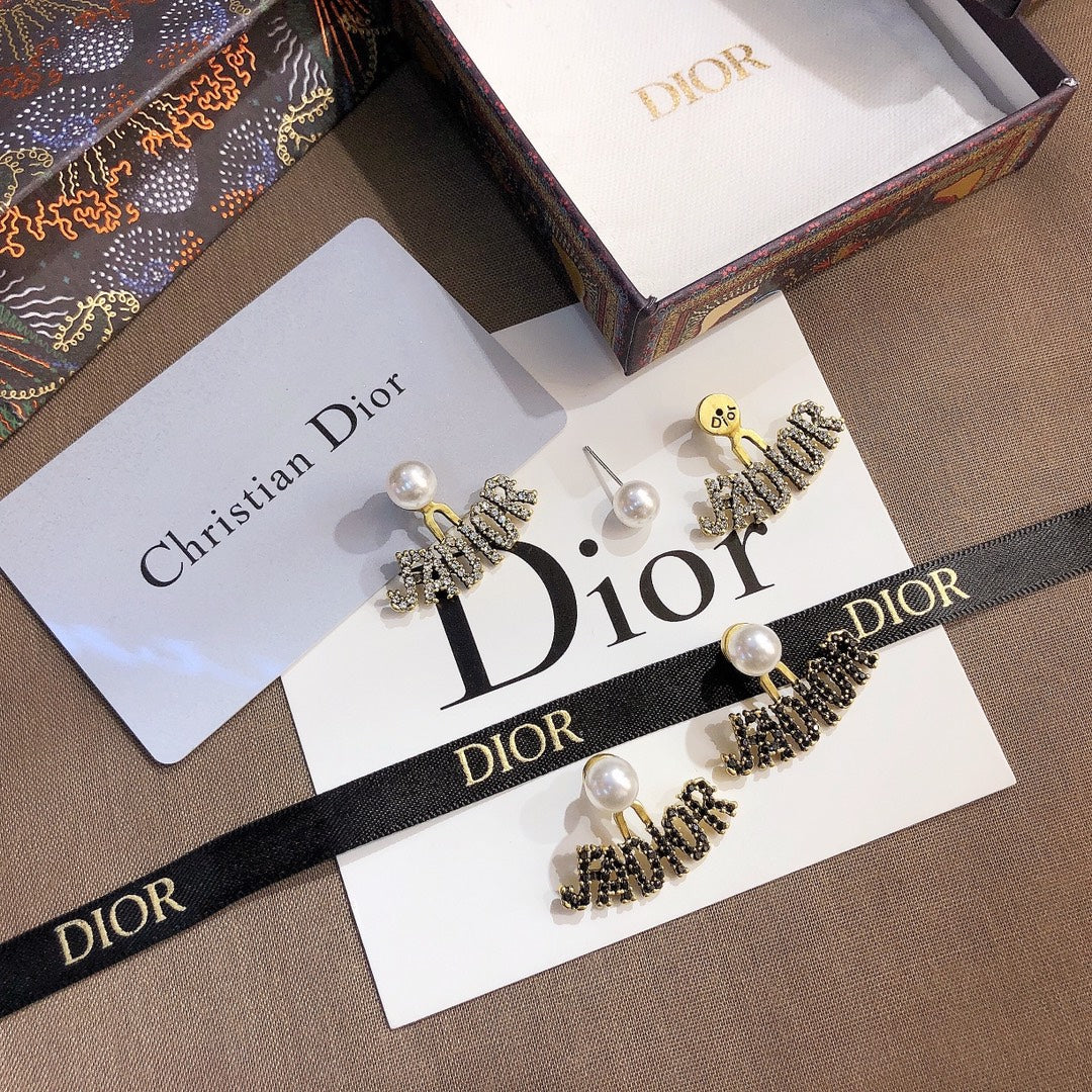 حلق ديور جادور انتيك دبل سايد حلق dior