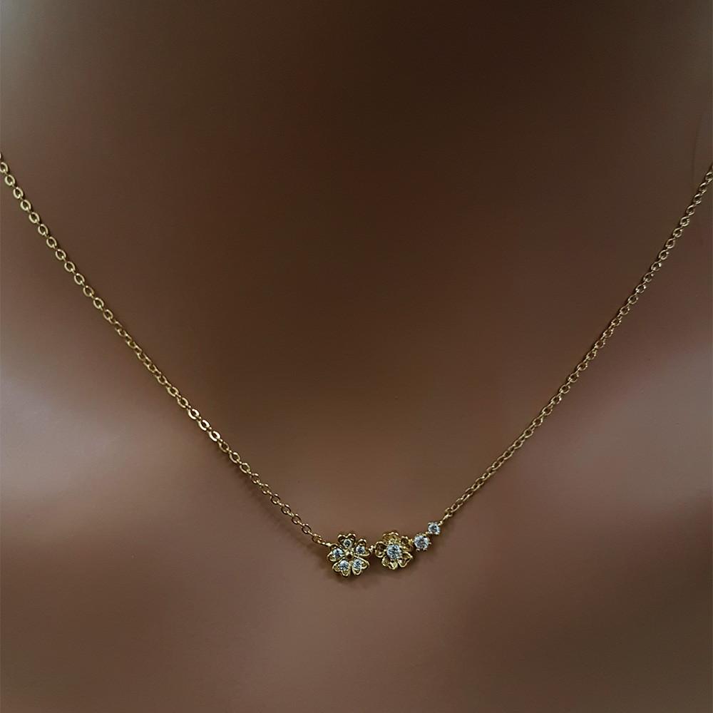 سلسال وردتين زركون ناعم سلسال متوفر 2 لون