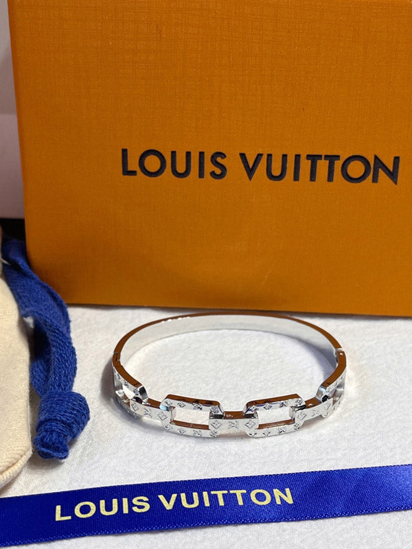 اسواره لويس فيتون بانقل ذهبية اسواره louis vuitton فضي