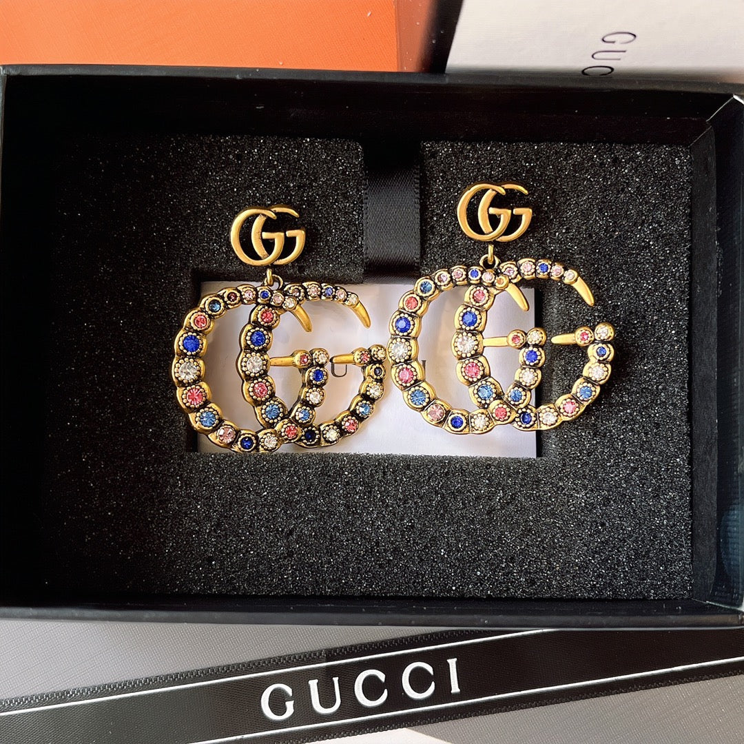 حلق قوتشي انتيك كبير حلق gucci