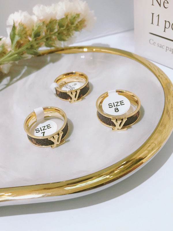 خاتم لويس فيتون براون لوقو خواتم louis vuitton