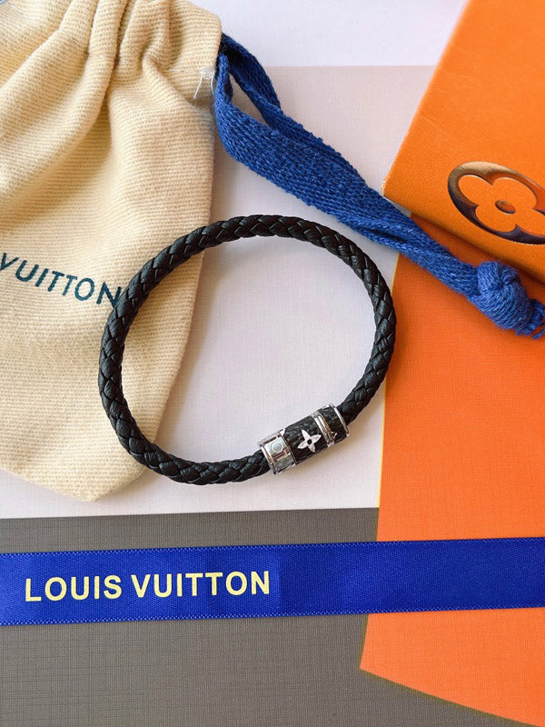 اسواره لويس فيتون كبلز جلد اسود اسواره louis vuitton