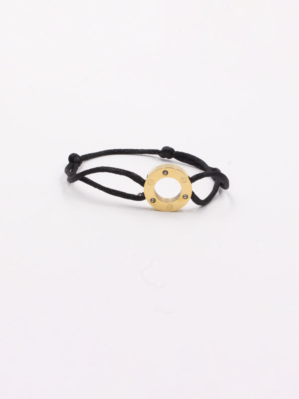Cartier cubic zirconia bracelet - أسوارة كارتير خيط زركون اسواره Jewel أسود ذهبي