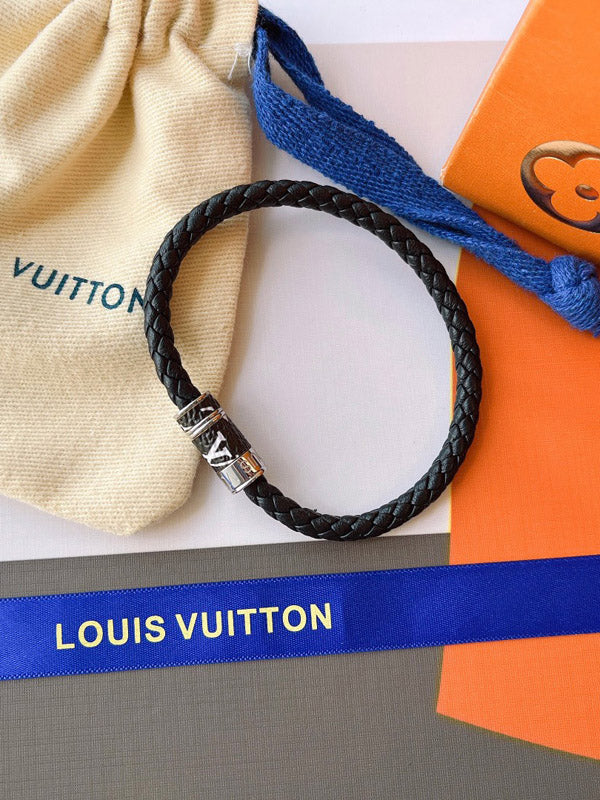 اسواره لويس فيتون كبلز جلد اسود اسواره louis vuitton