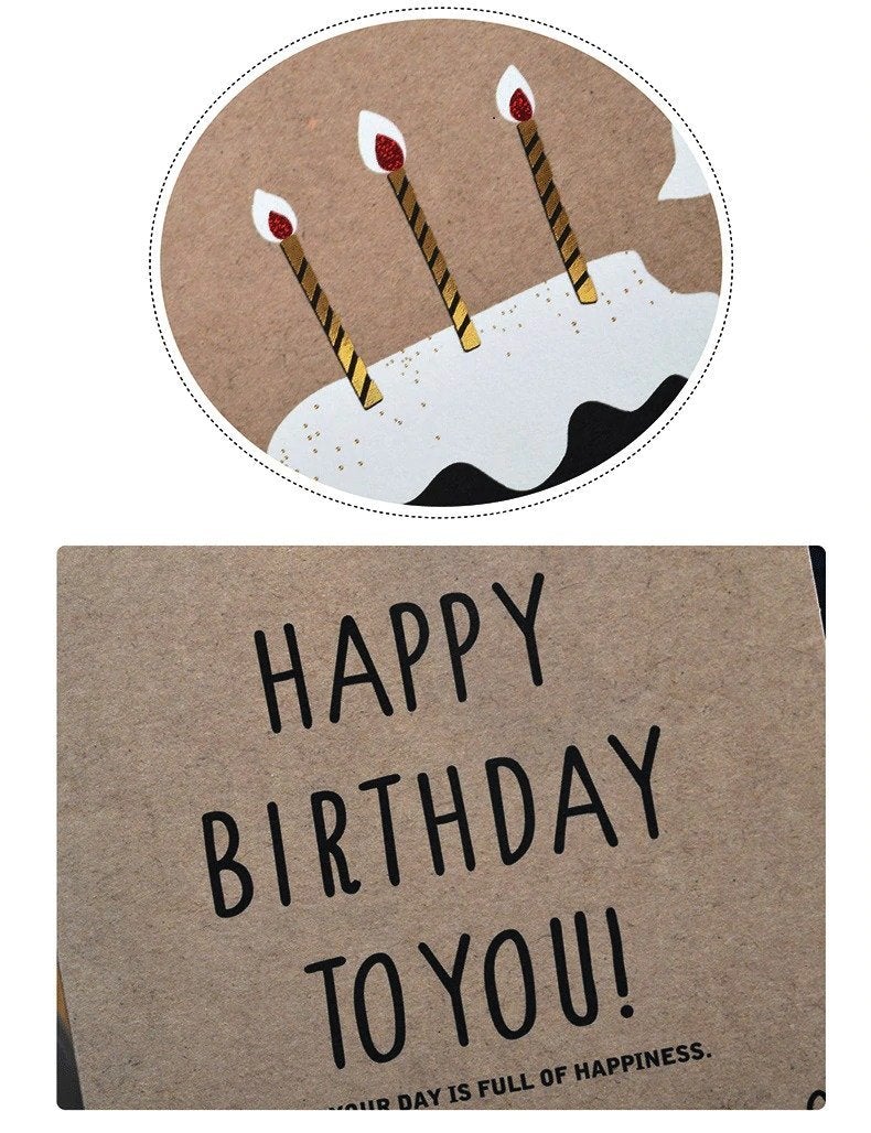 كرت هدايا عيد ميلاد happy birthday هدايا متوفر 3 لون