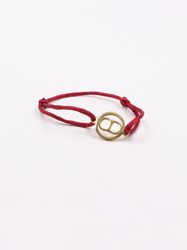 Dior bracelet with zirconia thread - أسوارة ديور خيط زركون اسواره dior عنابي ذهبي