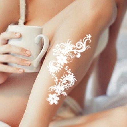 تاتو بلون ابيض تاتوو متوفر 9 موديل