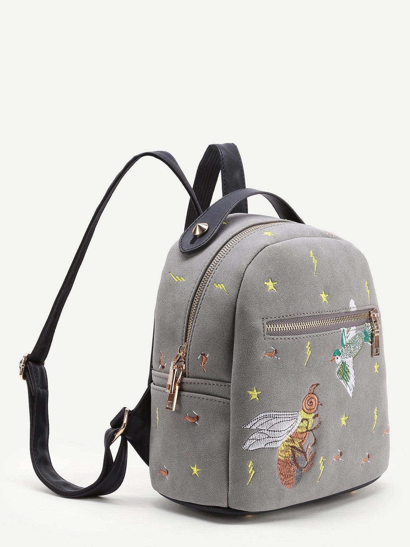 شنطة الظهر بسوستة طباعة نحلة شنط وحقائب متوفر 2 لون