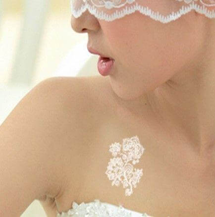 تاتو بلون ابيض تاتوو متوفر 9 موديل