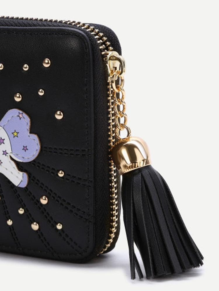 محفظة طباعة الحصان- سوداء محافظ بوك