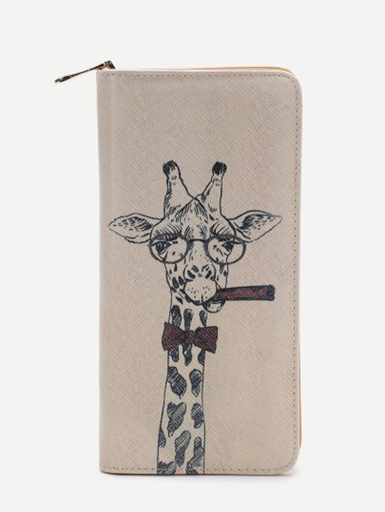 محفظة نسائية مطبوع عليها زرافة محافظ بوك بيج