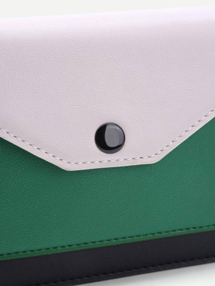 حقيبة كتف نسائية بلونين وسلسلة شنط وحقائب متوفر 1 لون