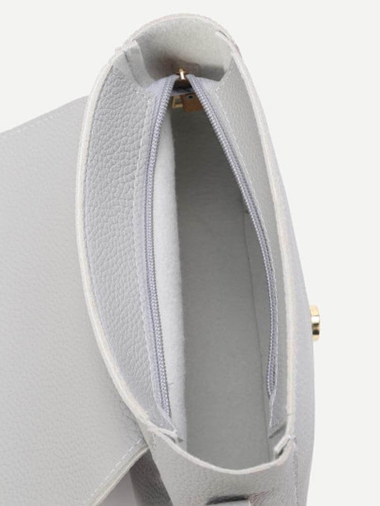 حقيبة نسائية جلد بتفصيل مميز شنط وحقائب متوفر 2 لون