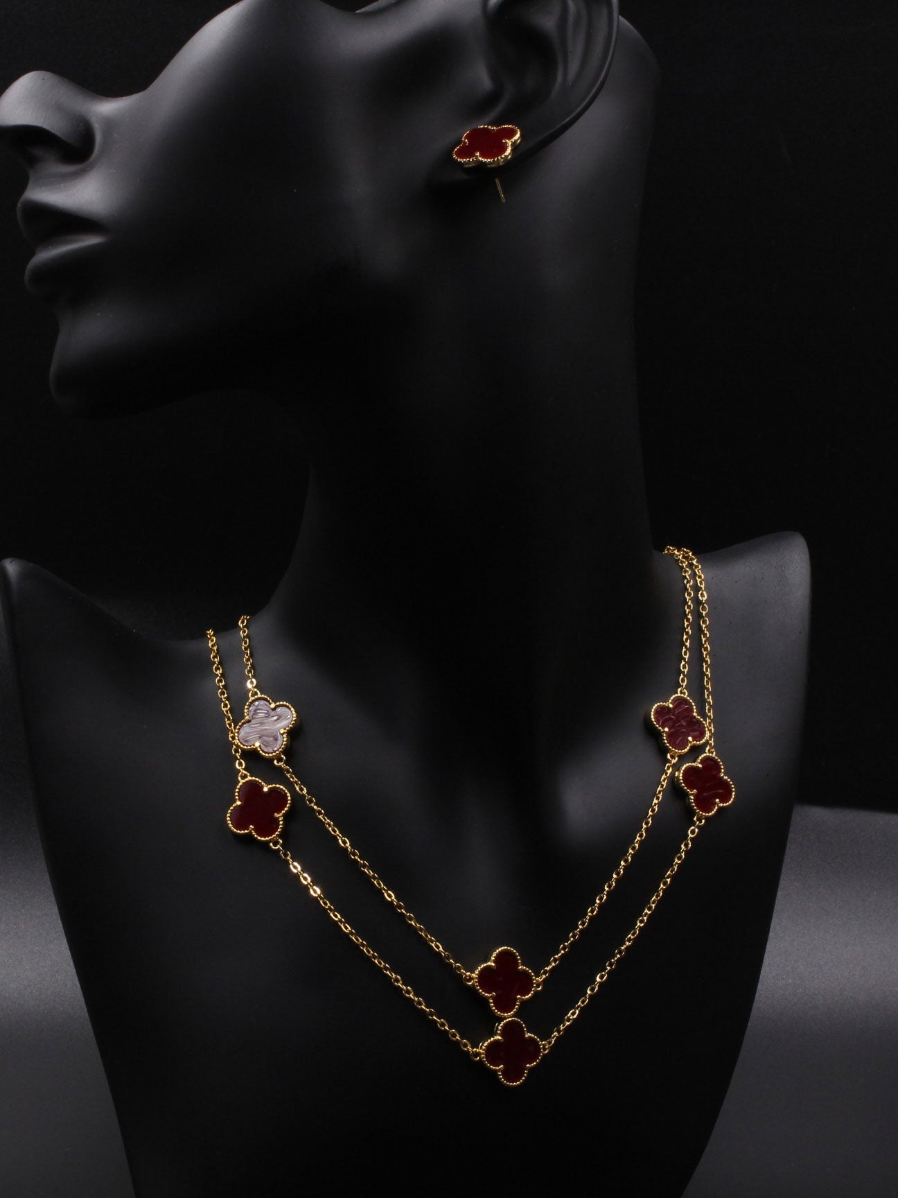 طقم فان كليف طويل - درجة اولى اطقم van cleef عنابي