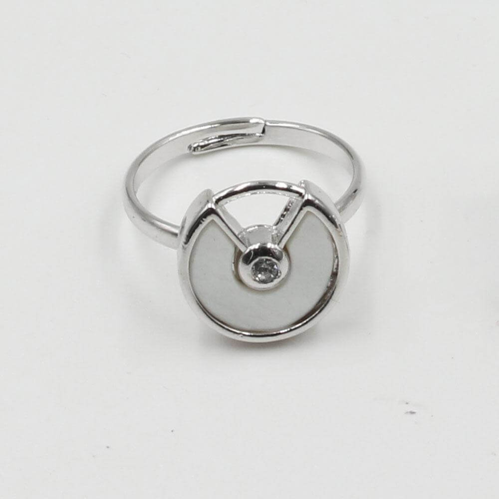 خاتم كارتير ملون كوري خواتم CARTIER ابيض فضي