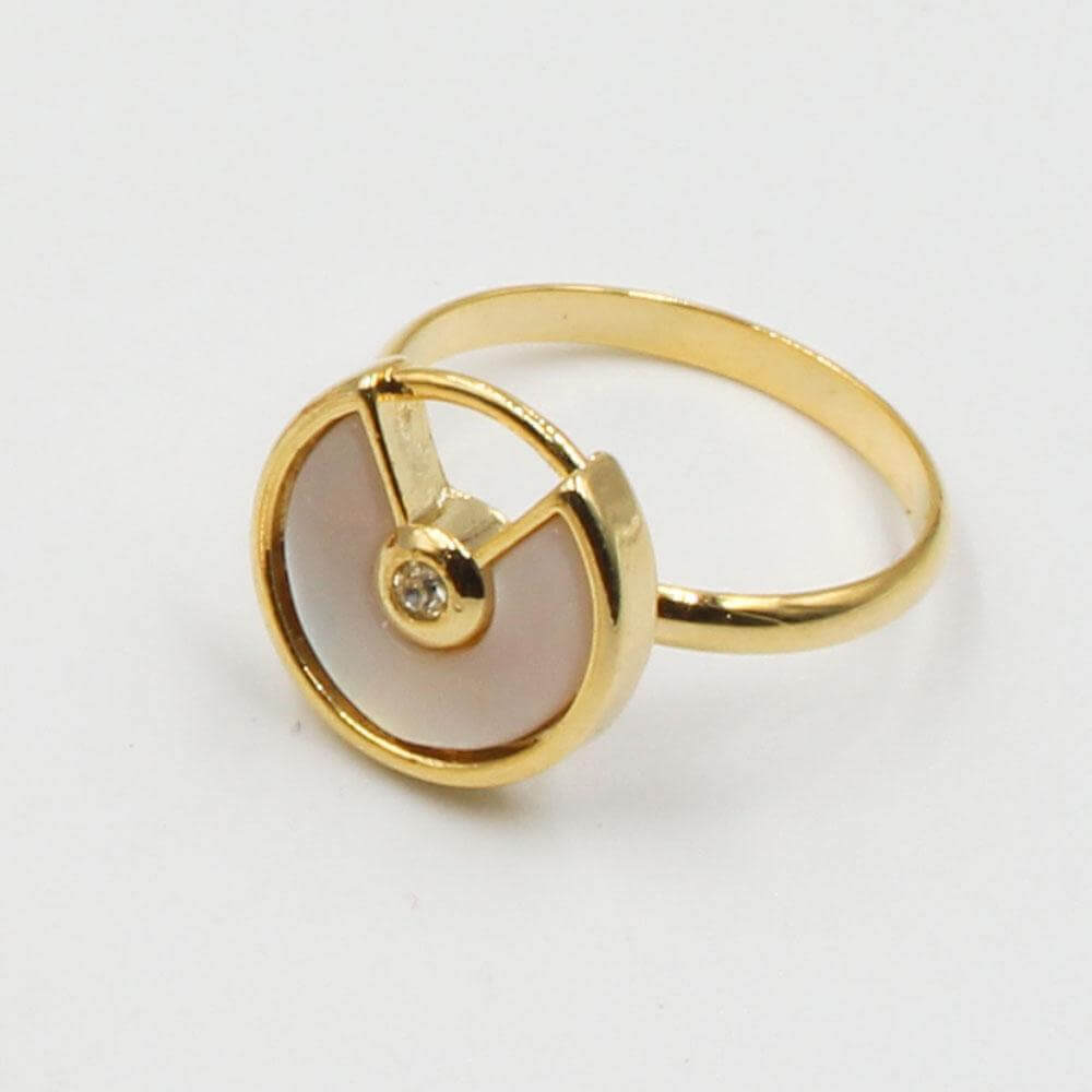 خاتم كارتير ملون كوري خواتم CARTIER ابيض ذهبي