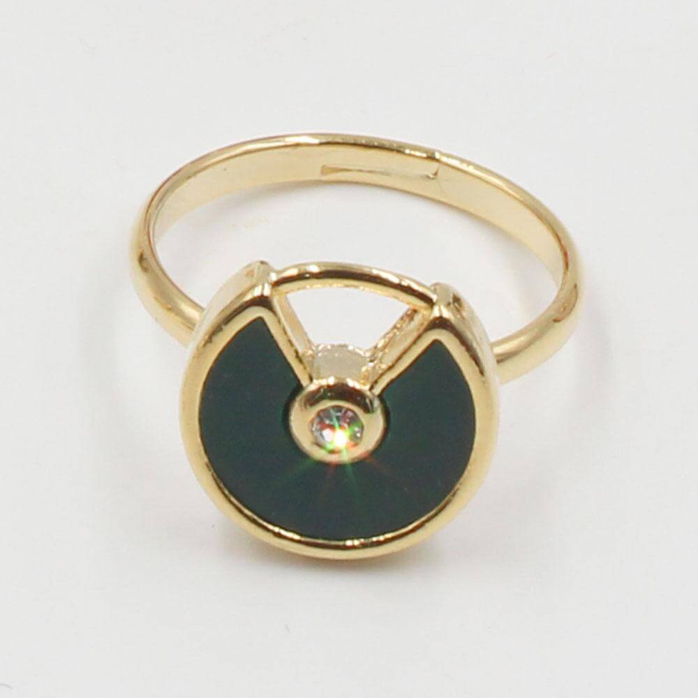 خاتم كارتير ملون كوري خواتم CARTIER اخضر ذهبي